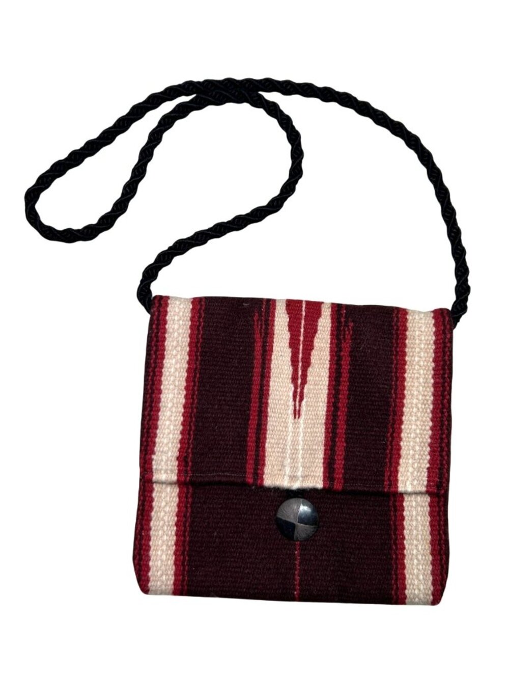 Vintage Chimayo Hand Woven Purse  Pouch Centinela Traditional Arts 100% Wool